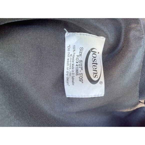 Black Jostens Graduation Gown Size 507 - 509 Polyester Cosplay - Picture 7 of 9